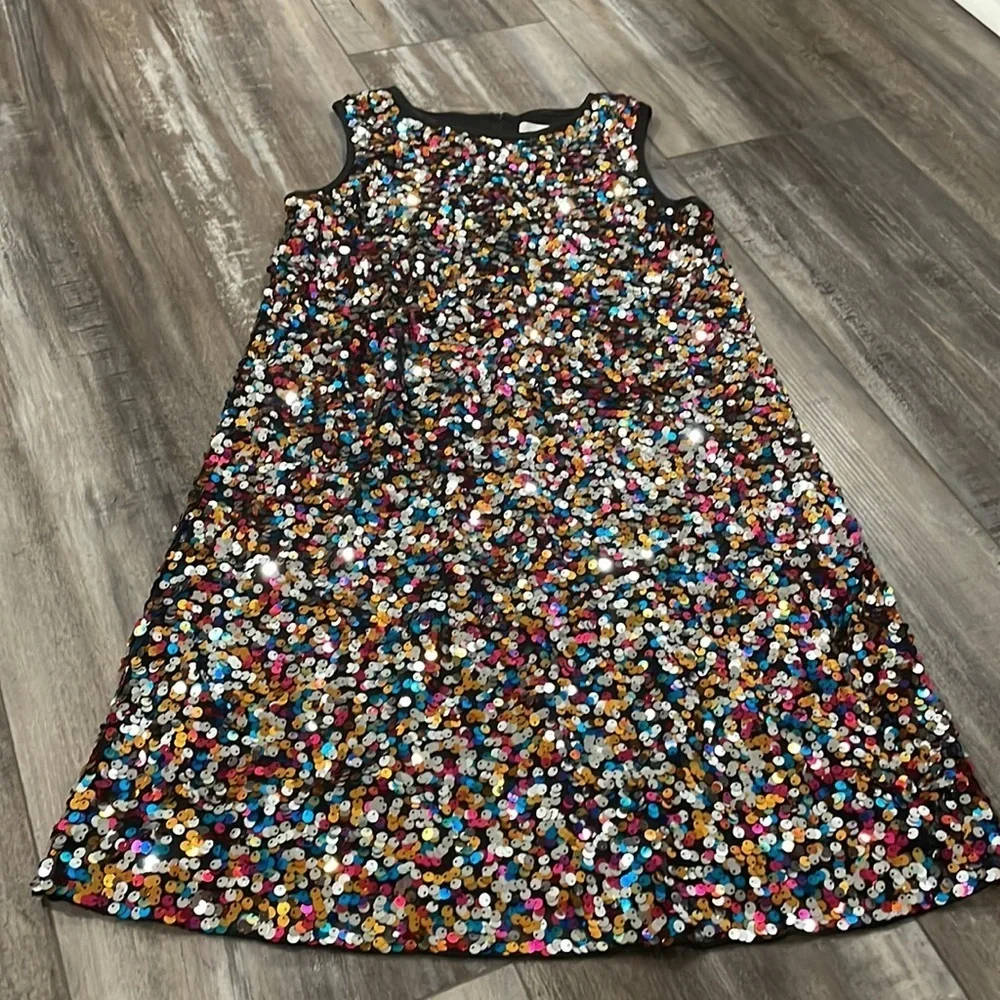 Lavender Girls confetti sequins dress